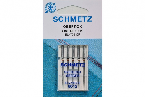 Иглы Schmetz для оверлока ELx705 CF №80, 5 шт в Нижнем Тагиле