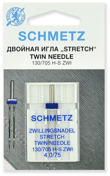 Иглы Schmetz стрейч двойные 130/705 H-S ZWI 4,0/75, 1 шт в Нижнем Тагиле